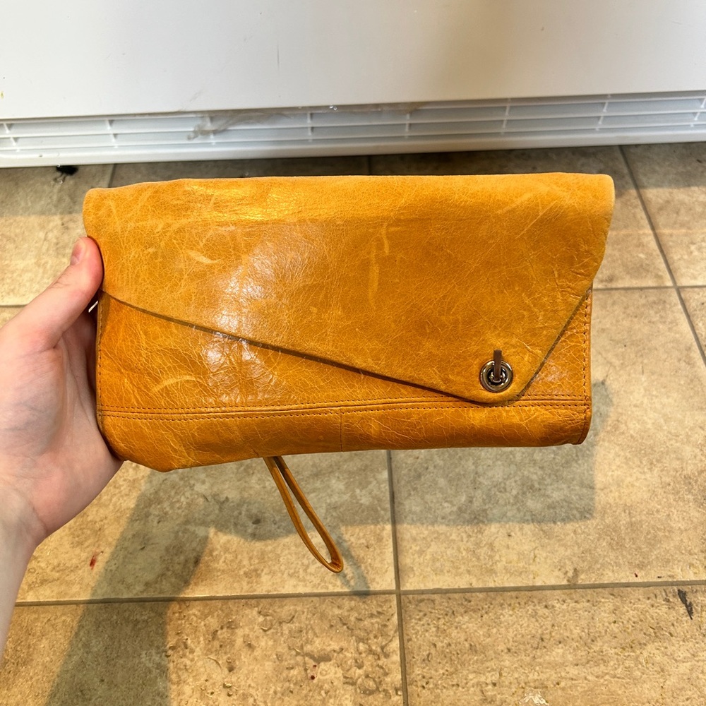 HOBO Yellow Leather Clutch